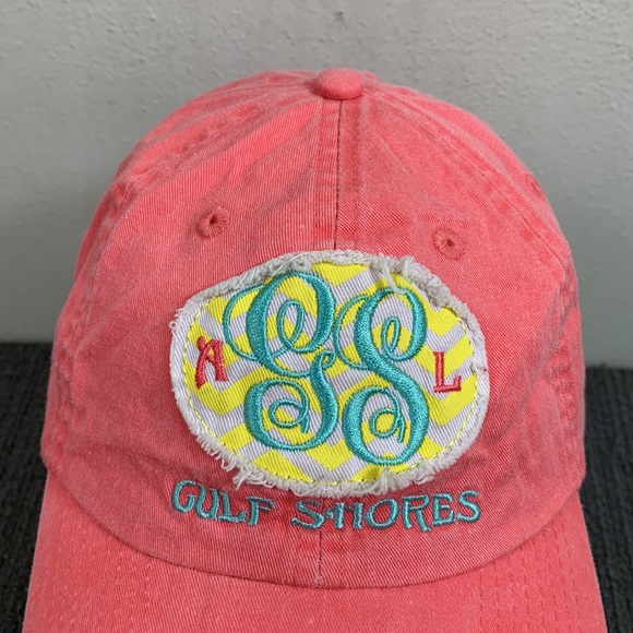 Gulf Shores Alabama Baseball Hat Womens OSFA Pink Strapback Cap Marco Destin - Picture 3 of 13